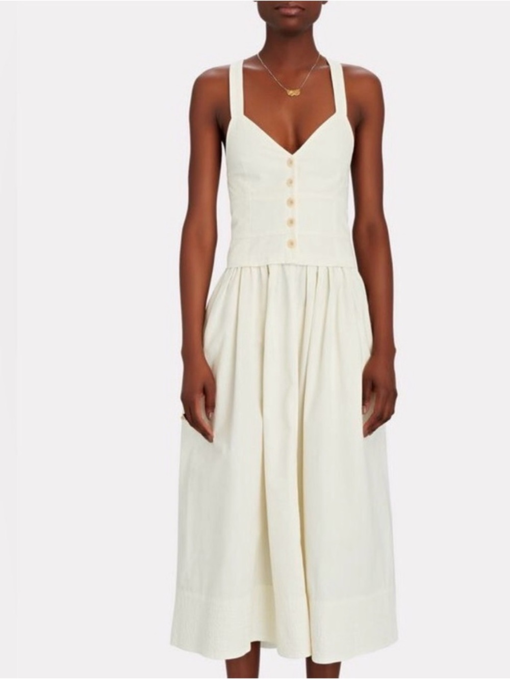NWT Proenza Schouler White Label Sleeveless Cotton Midi Dress Size 2  POCKETS